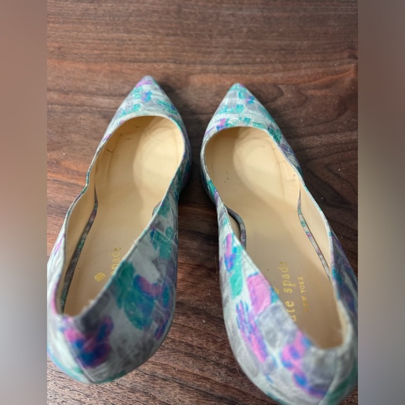 EUC KATE SPADE NEW YORK ABSTRACT LEATHER PUMPS - Picture 6 of 7